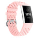 fitbit charge - bracelet sport en silicone rose troué