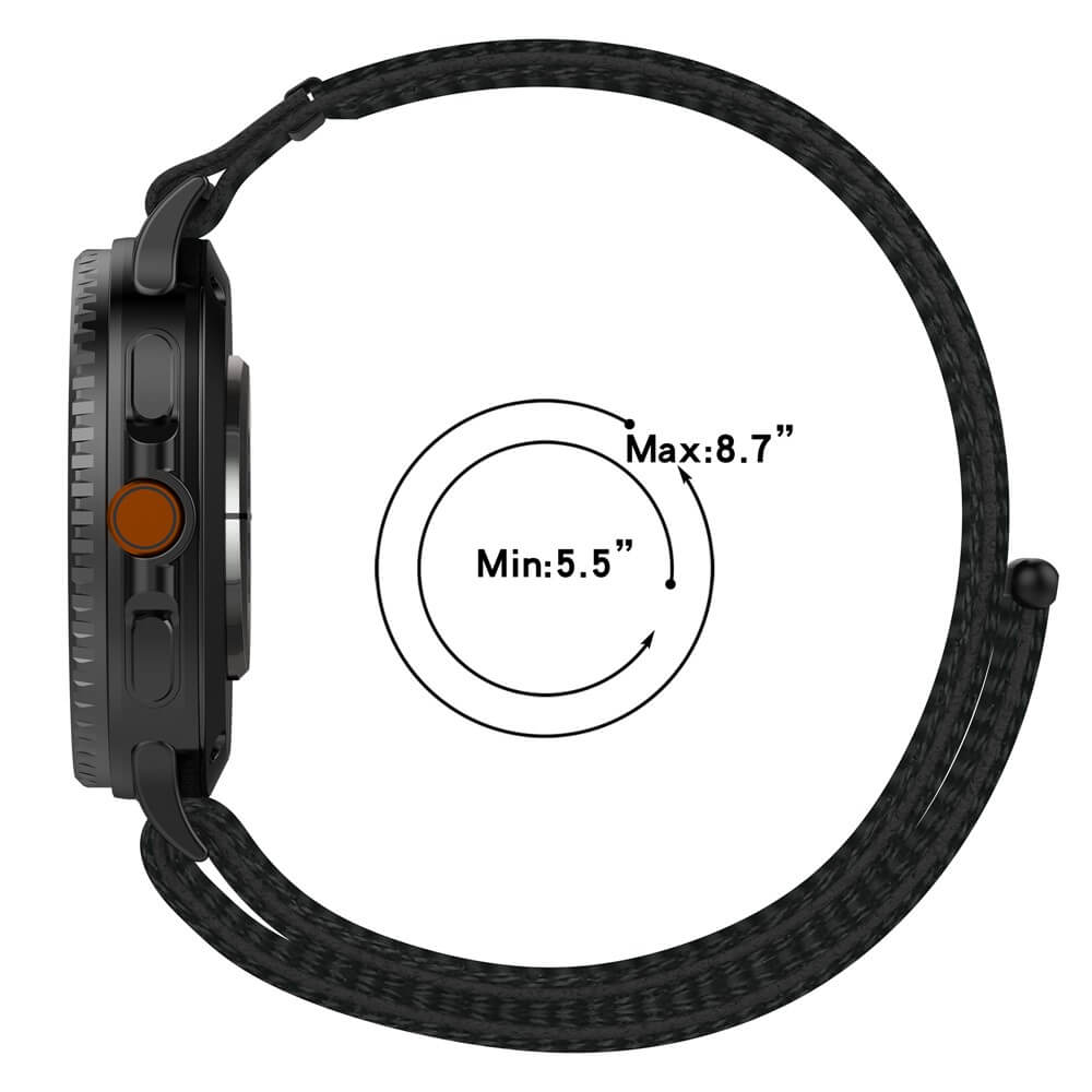 Samsung Galaxy Watch 8 / Galaxy Watch 8 Classic - Cinturino nylon flessibile con velcro