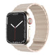 apple watch 42/44/45/49 mm - cinturino in silicone muturale con passante magnetico beige