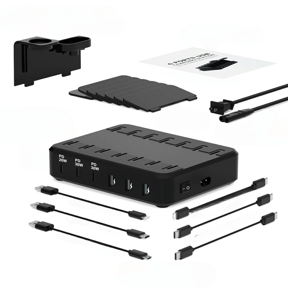 Ladestation Charging Station mit 6 Anschlüssen