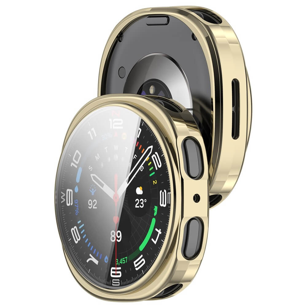 Samsung Galaxy Watch 8 44mm - Rubber Protective Case Metal Look