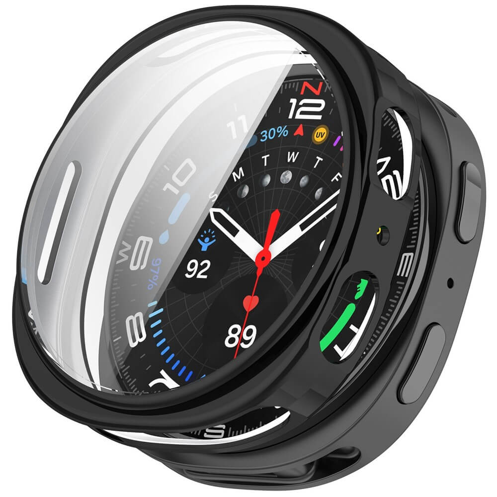 Samsung Galaxy Watch 8 44mm - Rubber Protective Case Metal Look