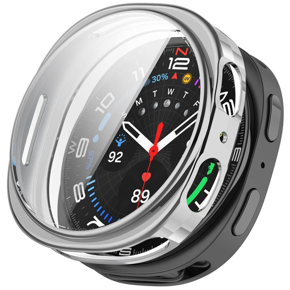 Samsung Galaxy Watch 8 44mm - Rubber Protective Case Metal Look