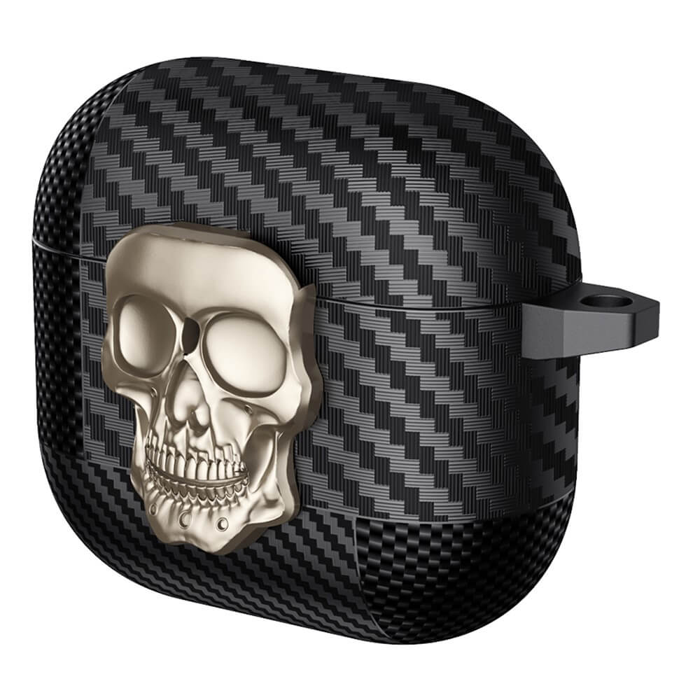 AirPods 4 - Skull Case with Carabiner