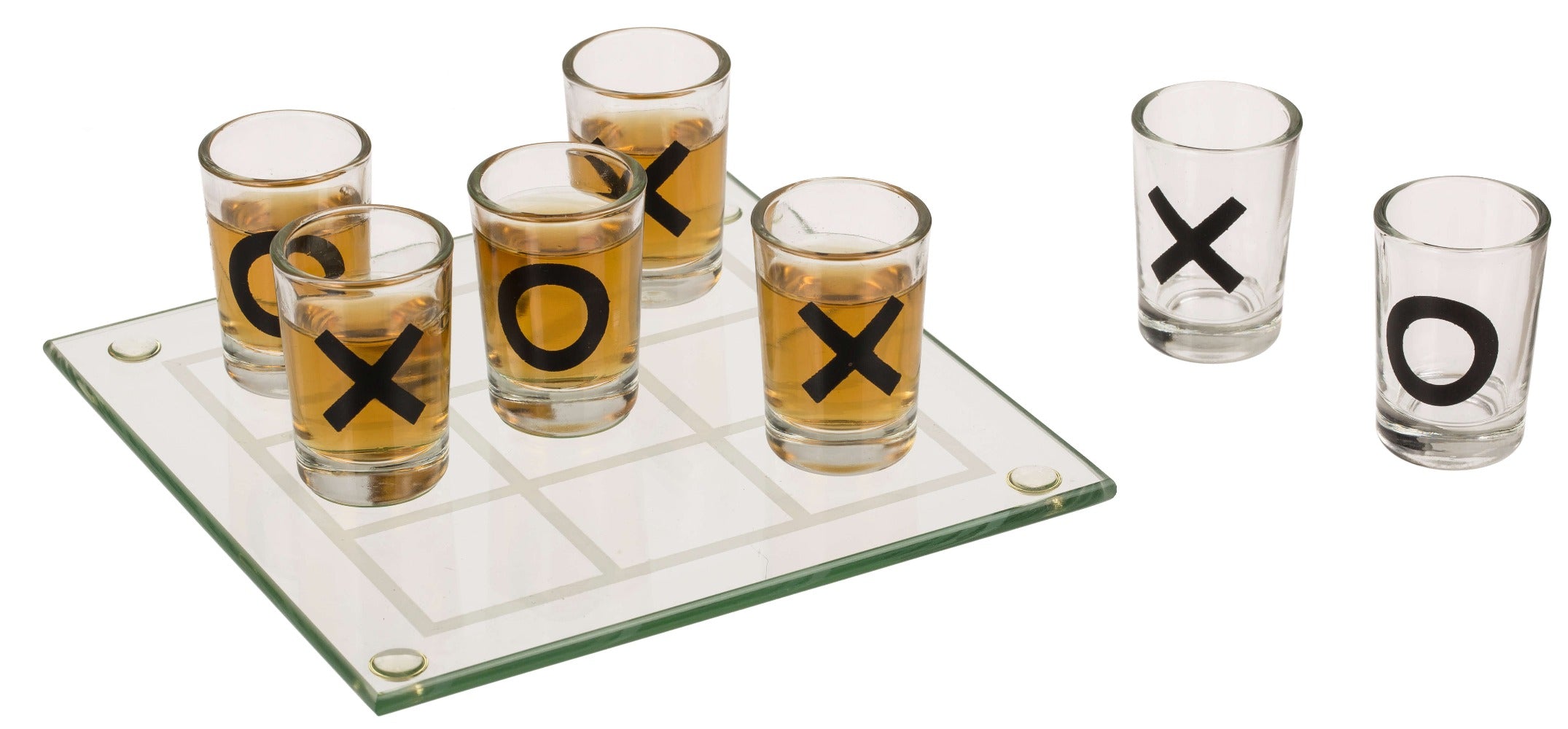 Glass drinking game Tic Tac Toe
