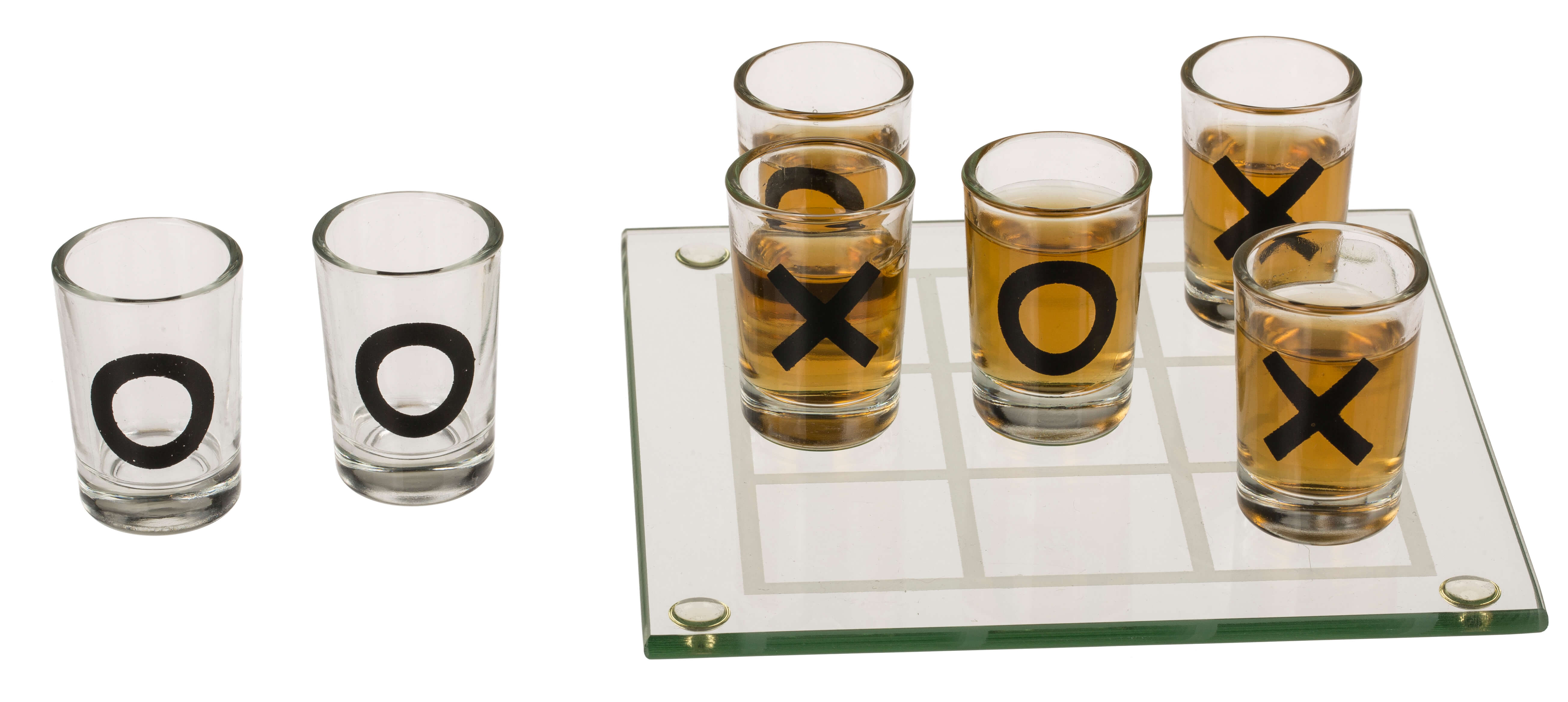 Glass drinking game Tic Tac Toe