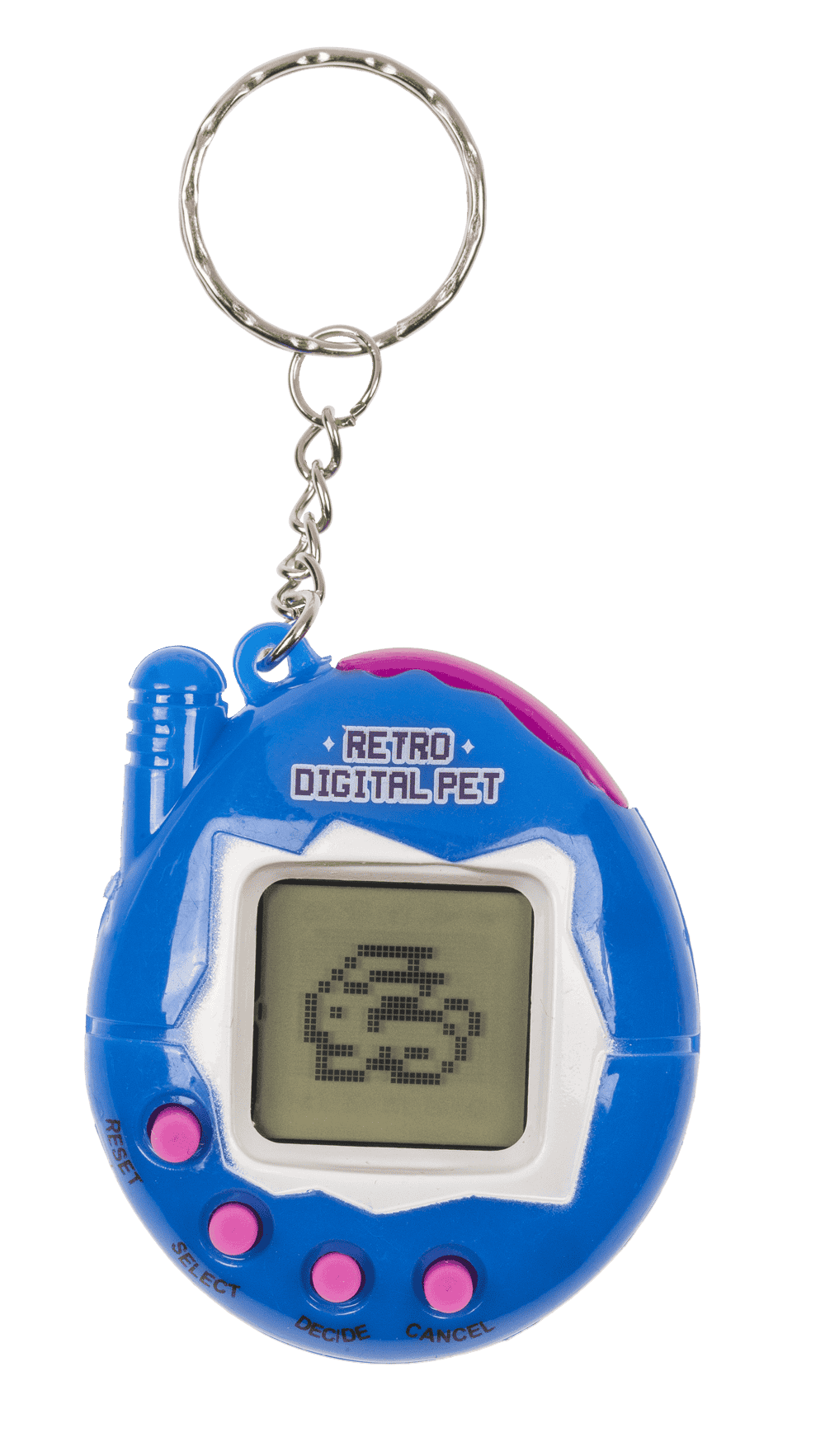 Mini retro game console pet keychain