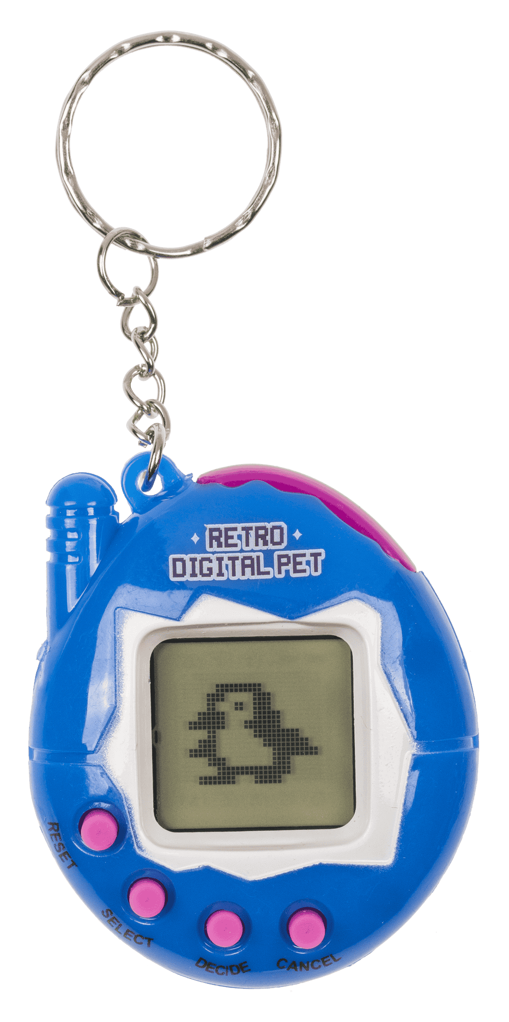 Mini retro game console pet keychain