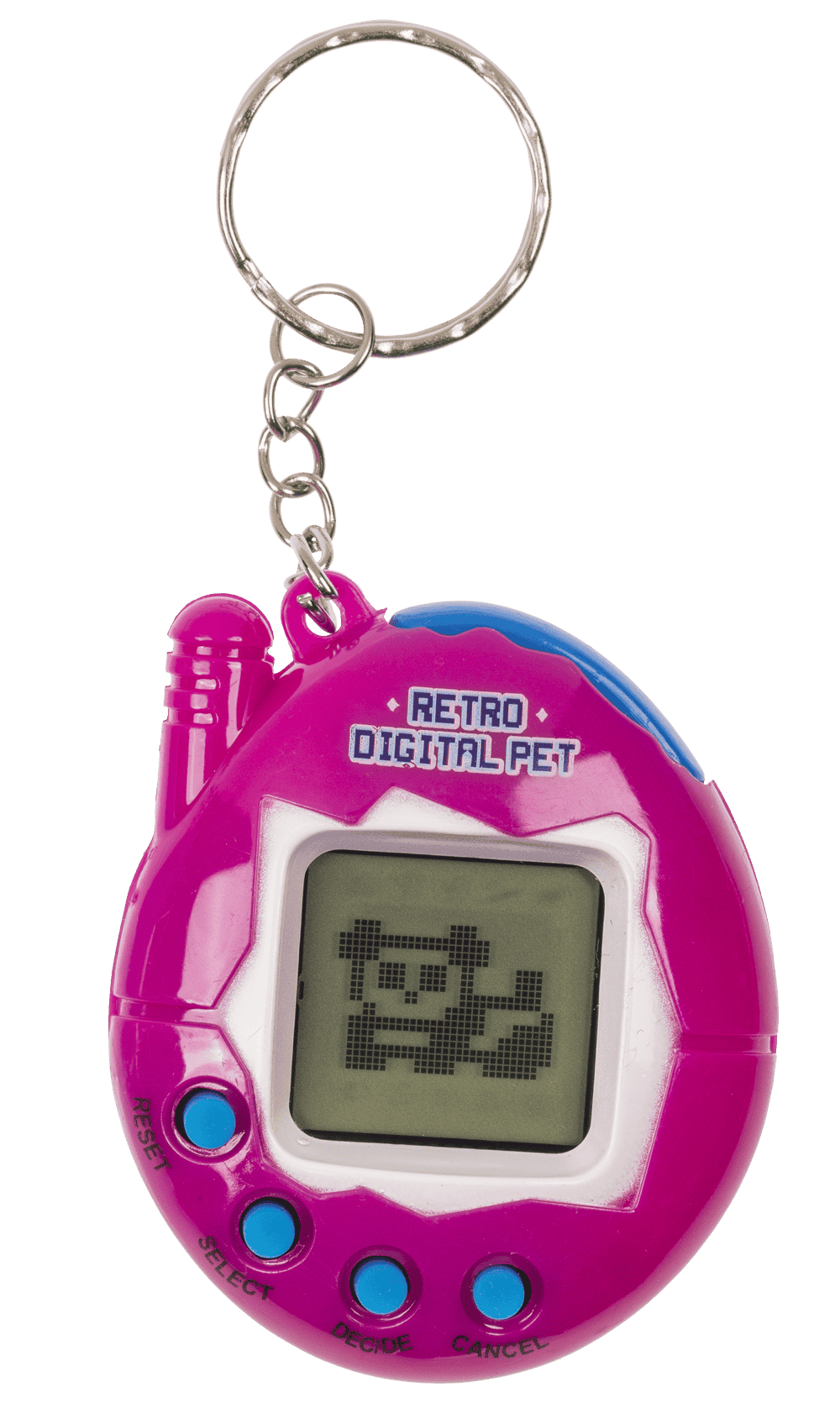Mini retro game console pet keychain