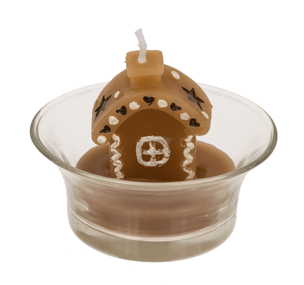 Tealight real wax gingerbread cottage