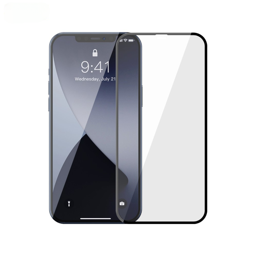 Ein iPhone 13 mini / 12 mini mit einer Safe Panzerglas Schutzfolie Displayschutzfolie, die den Bildschirm teilweise abdeckt.