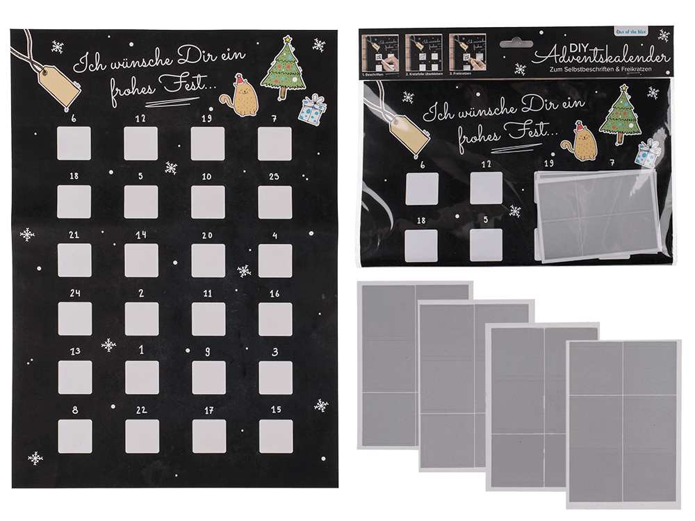 DIY Calendario dell'Avvento Scratch off