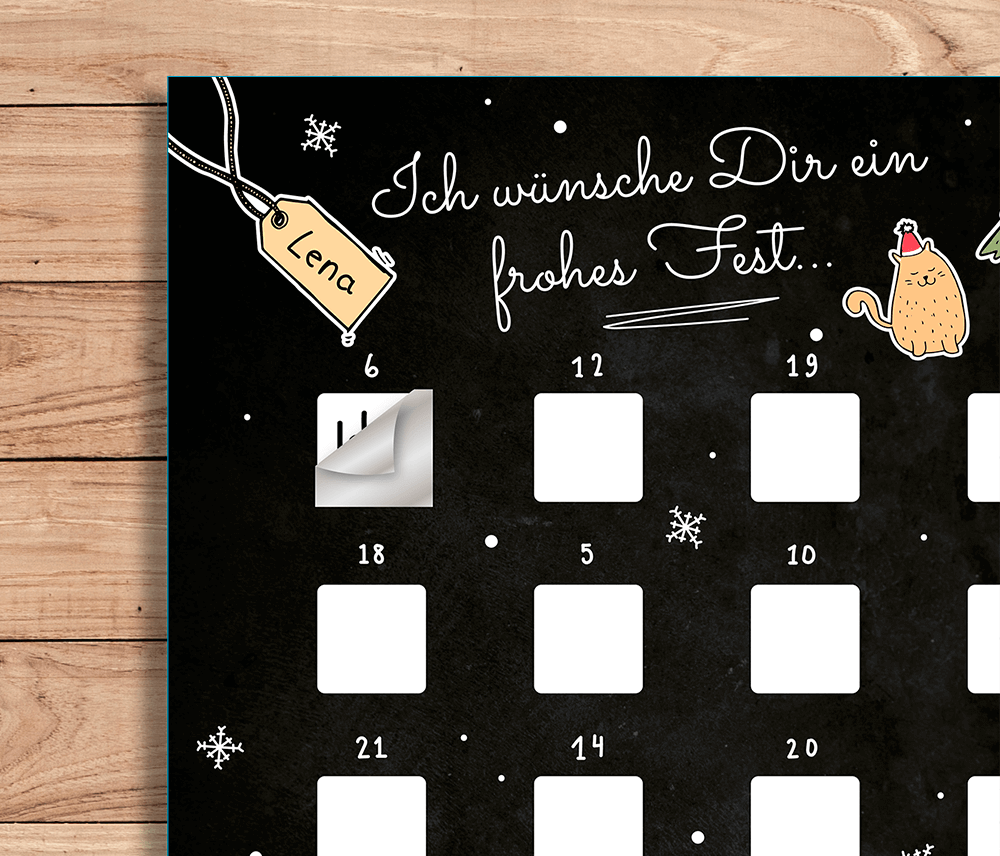 DIY Calendario dell'Avvento Scratch off