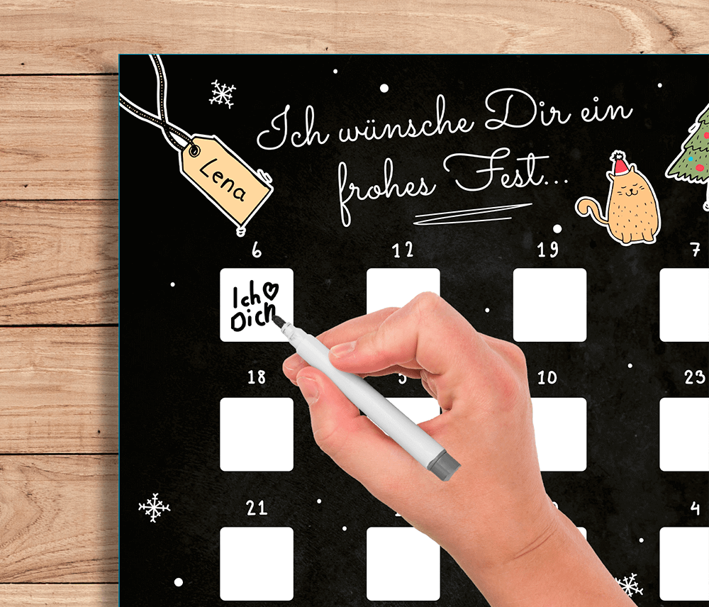 DIY Calendario dell'Avvento Scratch off