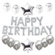 di striscioni con palloncini di buon compleanno argento
