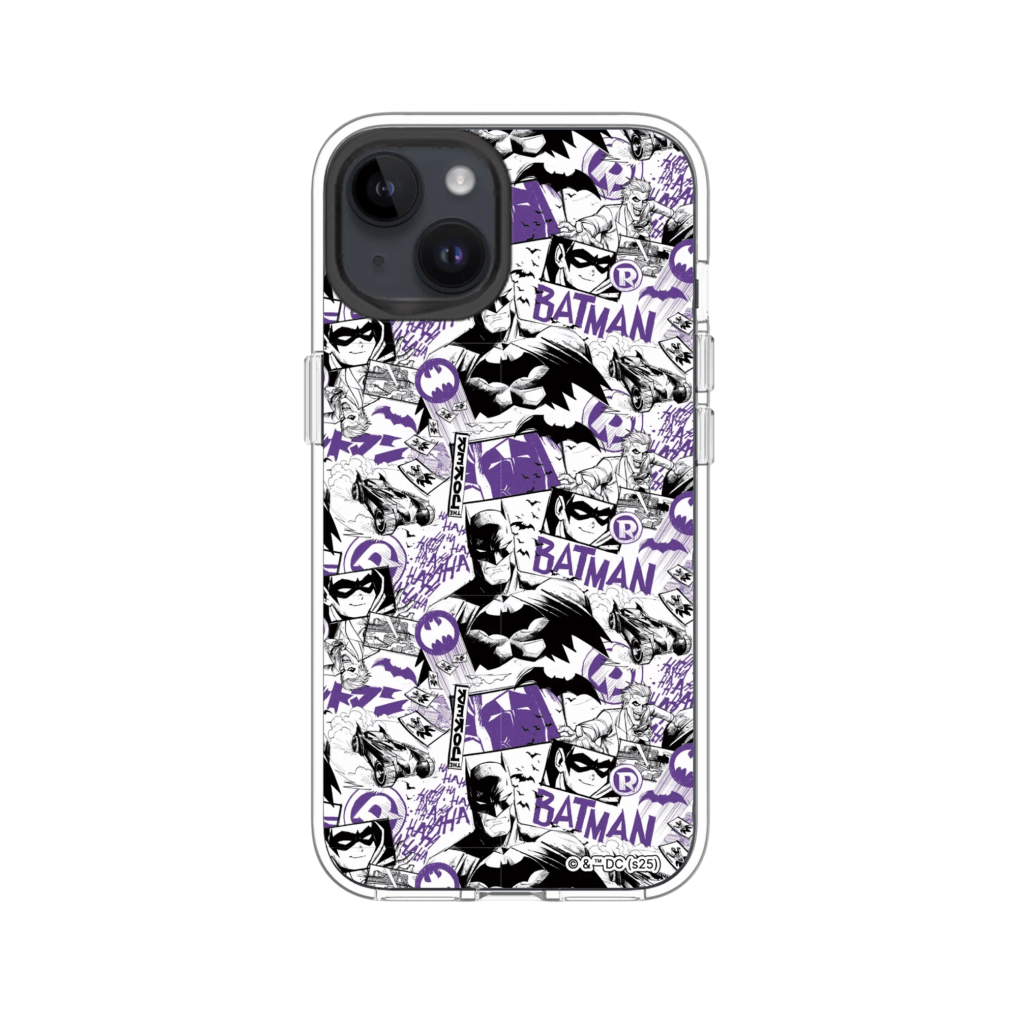 iPhone 14 - Custodia RhinoShield Clear – DC Batman Comic Collage Edition