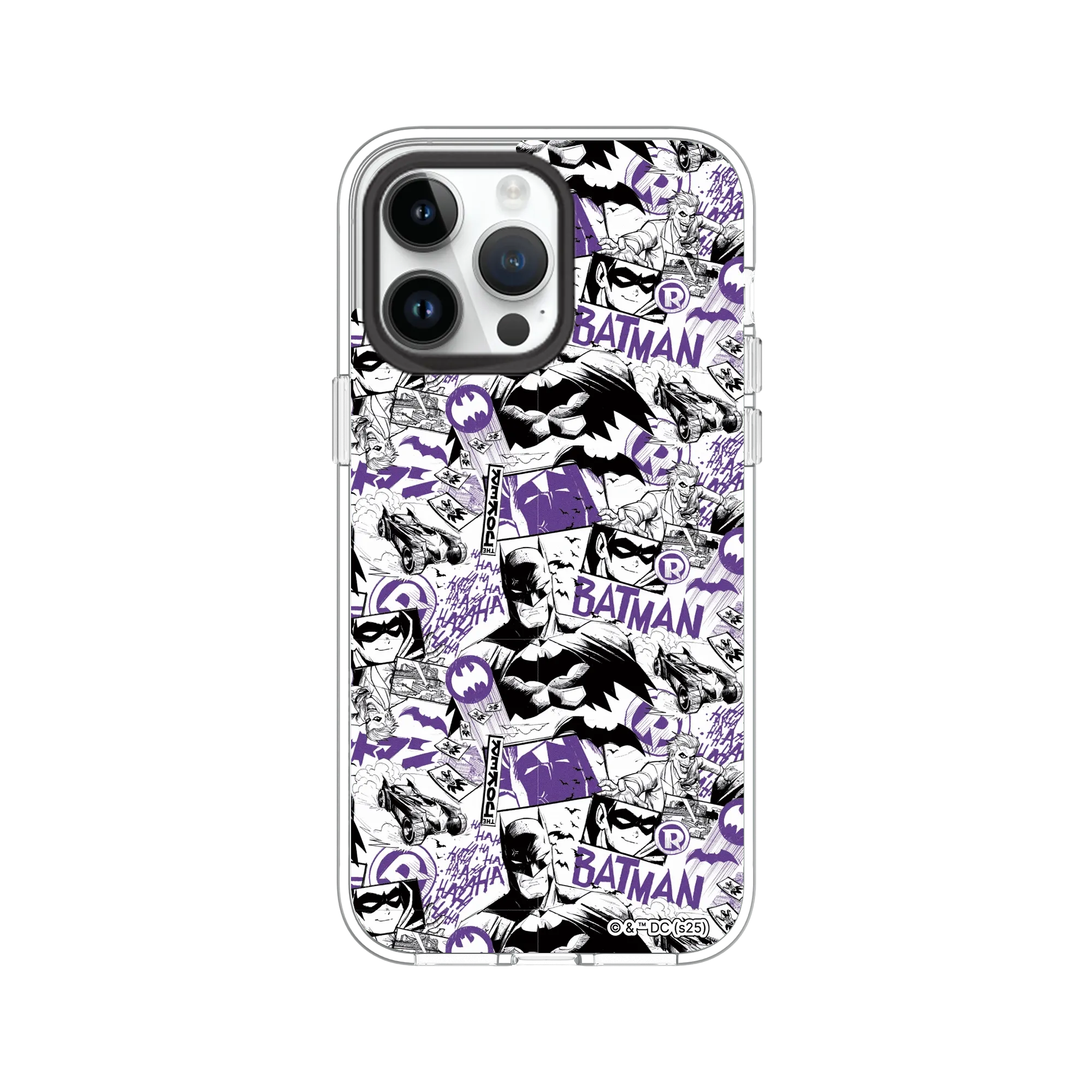 iPhone 14 Pro Max - Custodia RhinoShield Clear – DC Batman Comic Collage Edition