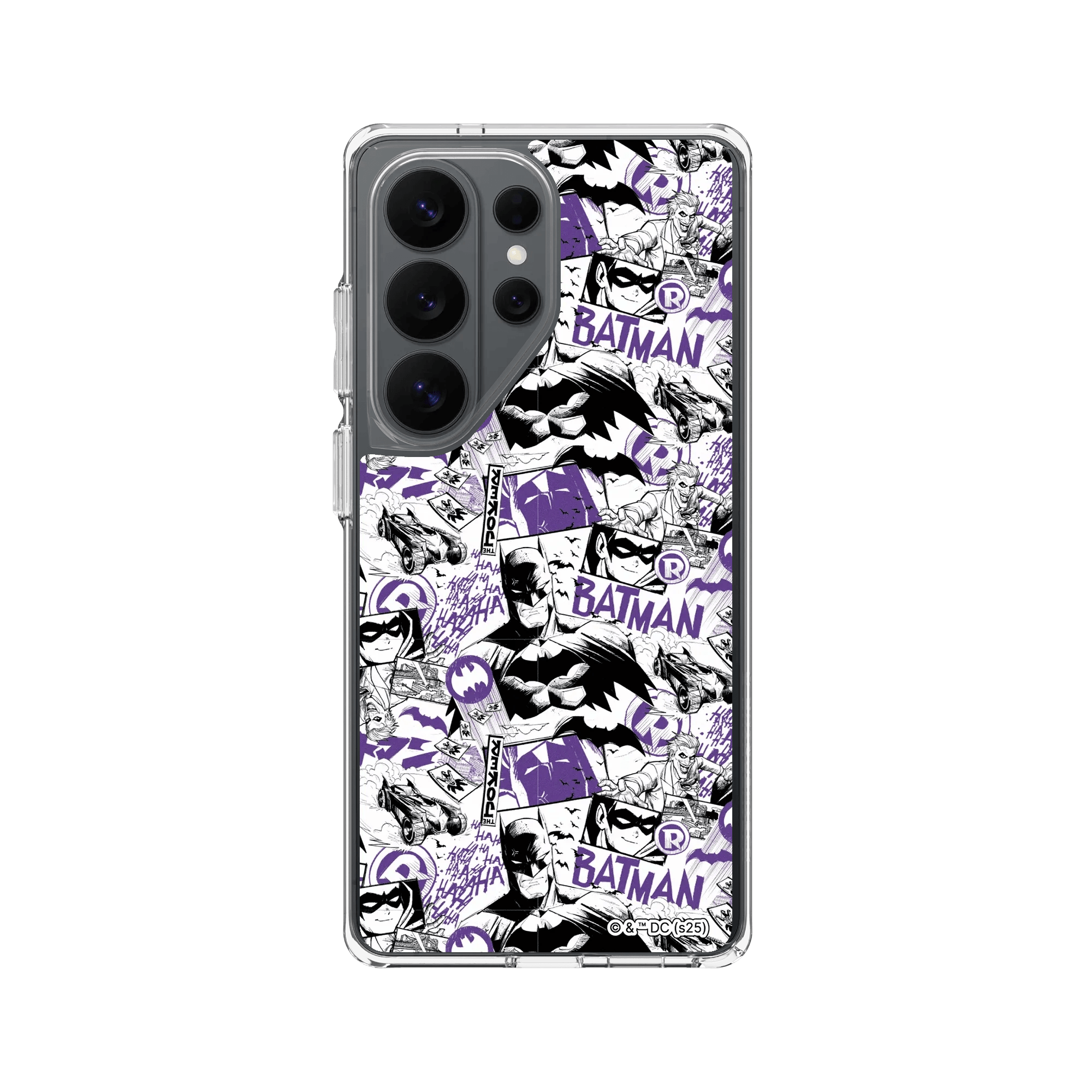 Galaxy S26 Ultra - Custodia RhinoShield Clear – DC Batman Comic Collage Edition
