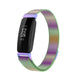fitbit inspire 2 - bracelet milanais en acier inoxydable rainbow