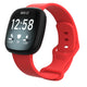fitbit versa 4 / sense 2 - silicone replacement bracelet red