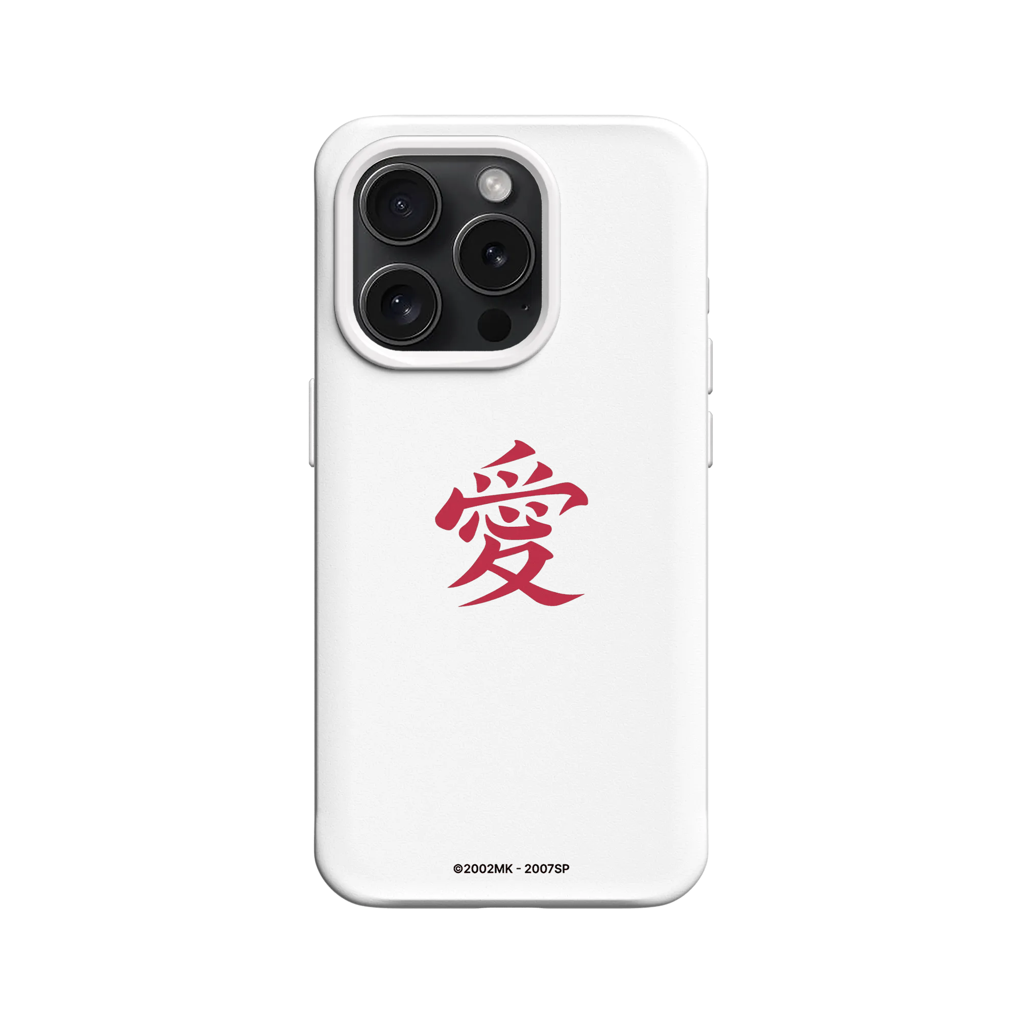 Das Rhinoshield SolidX Gaara's Love Tattoo für das iPhone 15 zeigt ein auffälliges rotes "Love"-Kanji in der Mitte, das von Gaaras Tattoo aus Naruto Shippuden inspiriert ist - perfekt für Fans, die einzigartigen Stil und Schutz suchen.