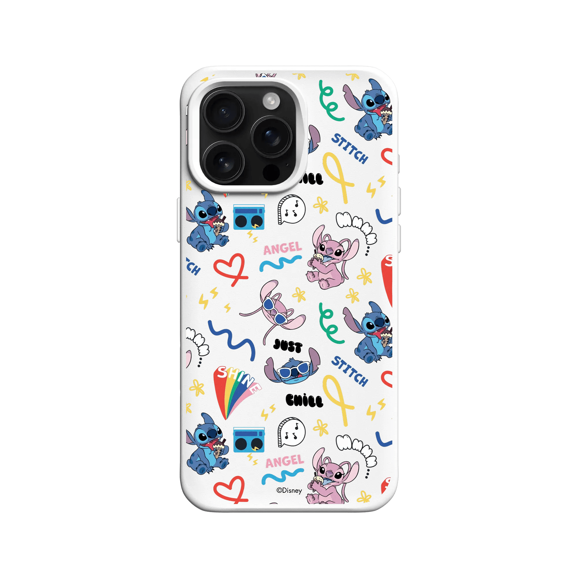 iPhone 15 Pro - Coque RhinoShield SolidX - Disney Stitch & Angel Graffiti Edition