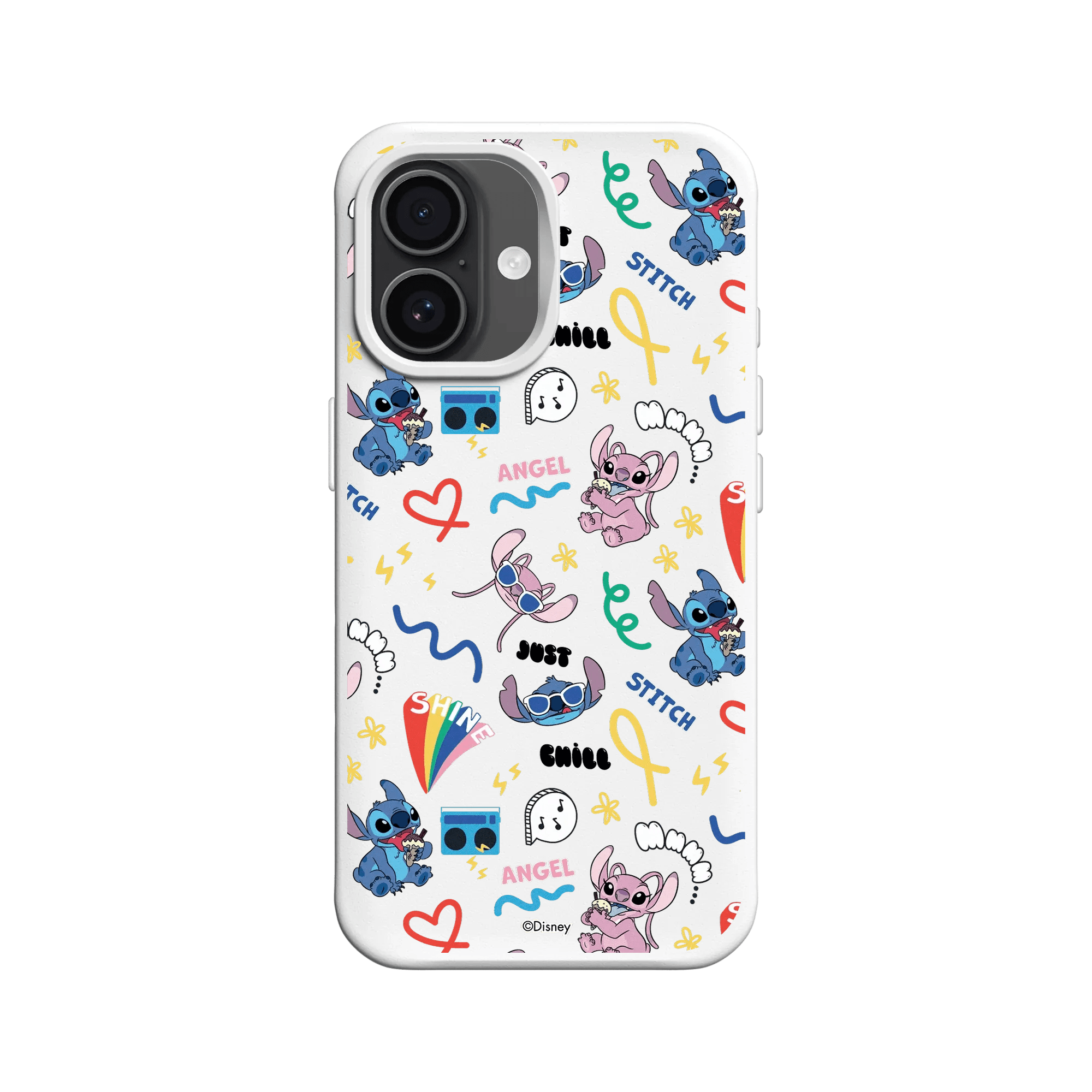 iPhone 16 - RhinoShield SolidX Case - Disney Stitch & Angel Graffiti Edition