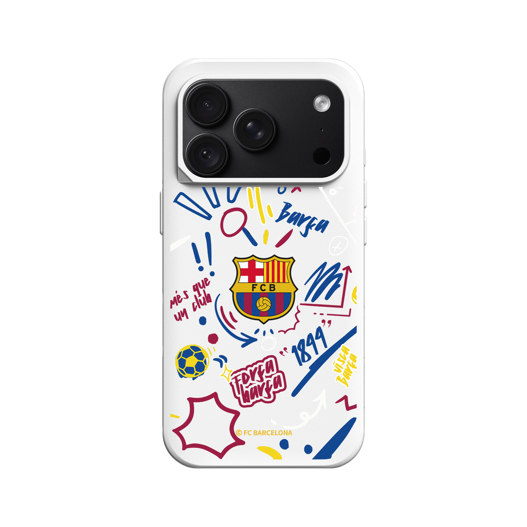 iPhone 18 Pro Max / iPhone 17 Pro Max - Custodia RhinoShield SolidX - FC Barcelona Graffiti