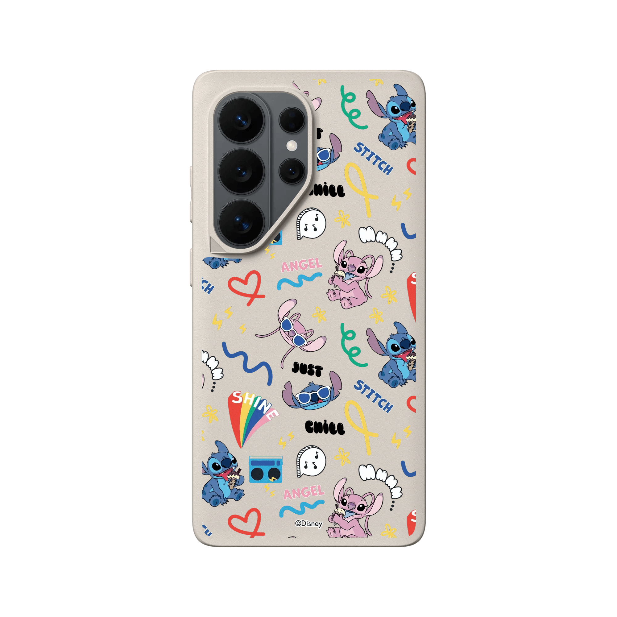 Galaxy S26 Ultra - Custodia RhinoShield SolidX - Disney Stitch & Angel Graffiti Edition