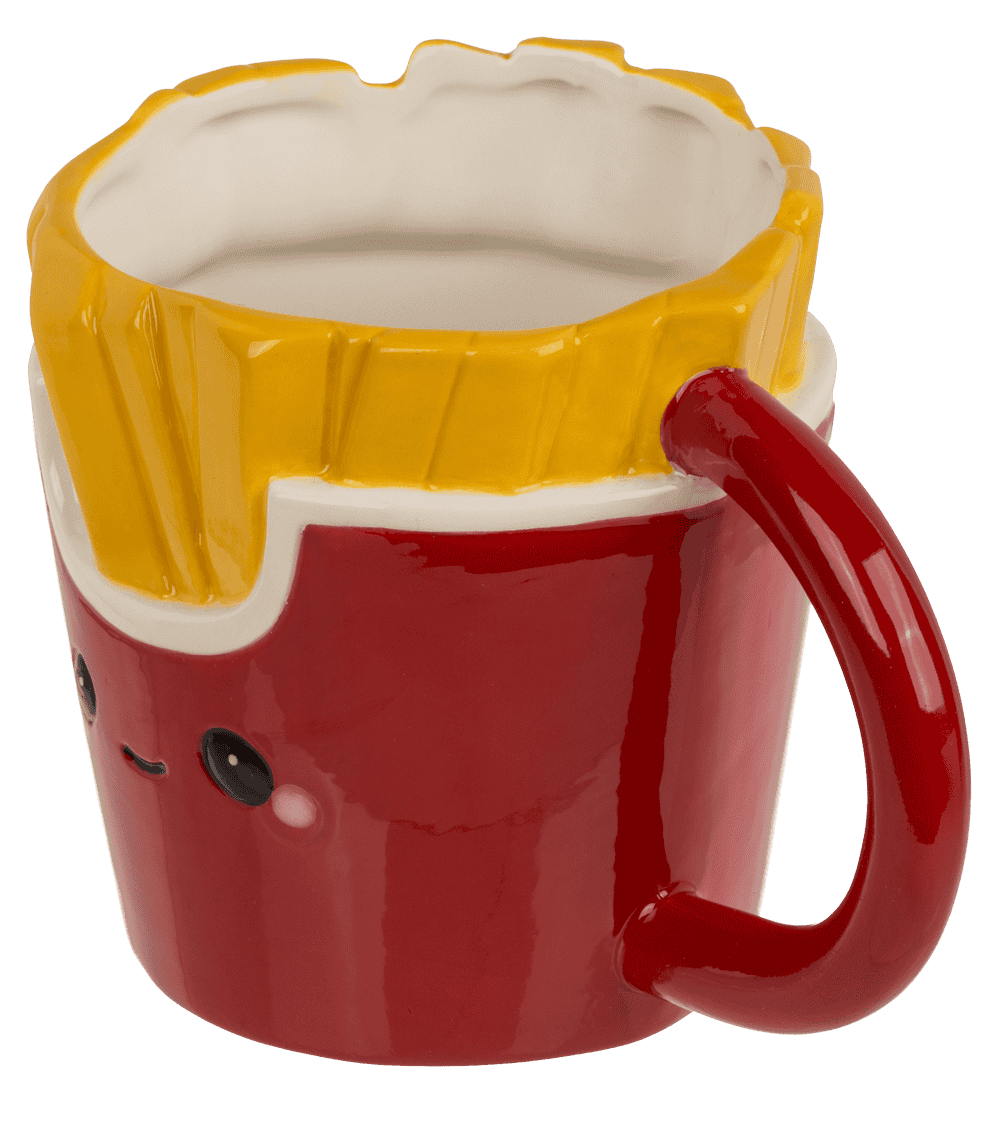 Kawaii Fries Mug – Cute Dolomite Cup (420 ml)