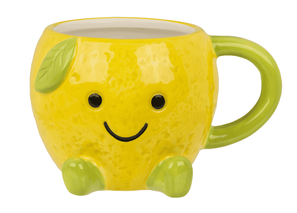 Kawaii Lemon Mug – Cute Dolomite Cup (385 ml)