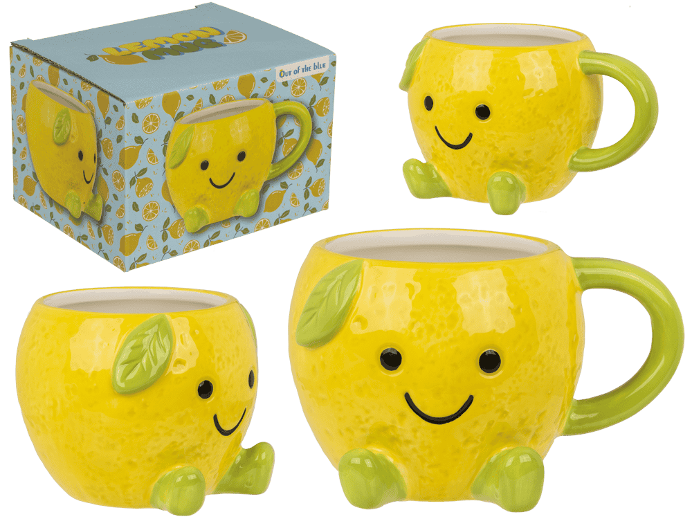 Kawaii Lemon Mug – Cute Dolomite Cup (385 ml)