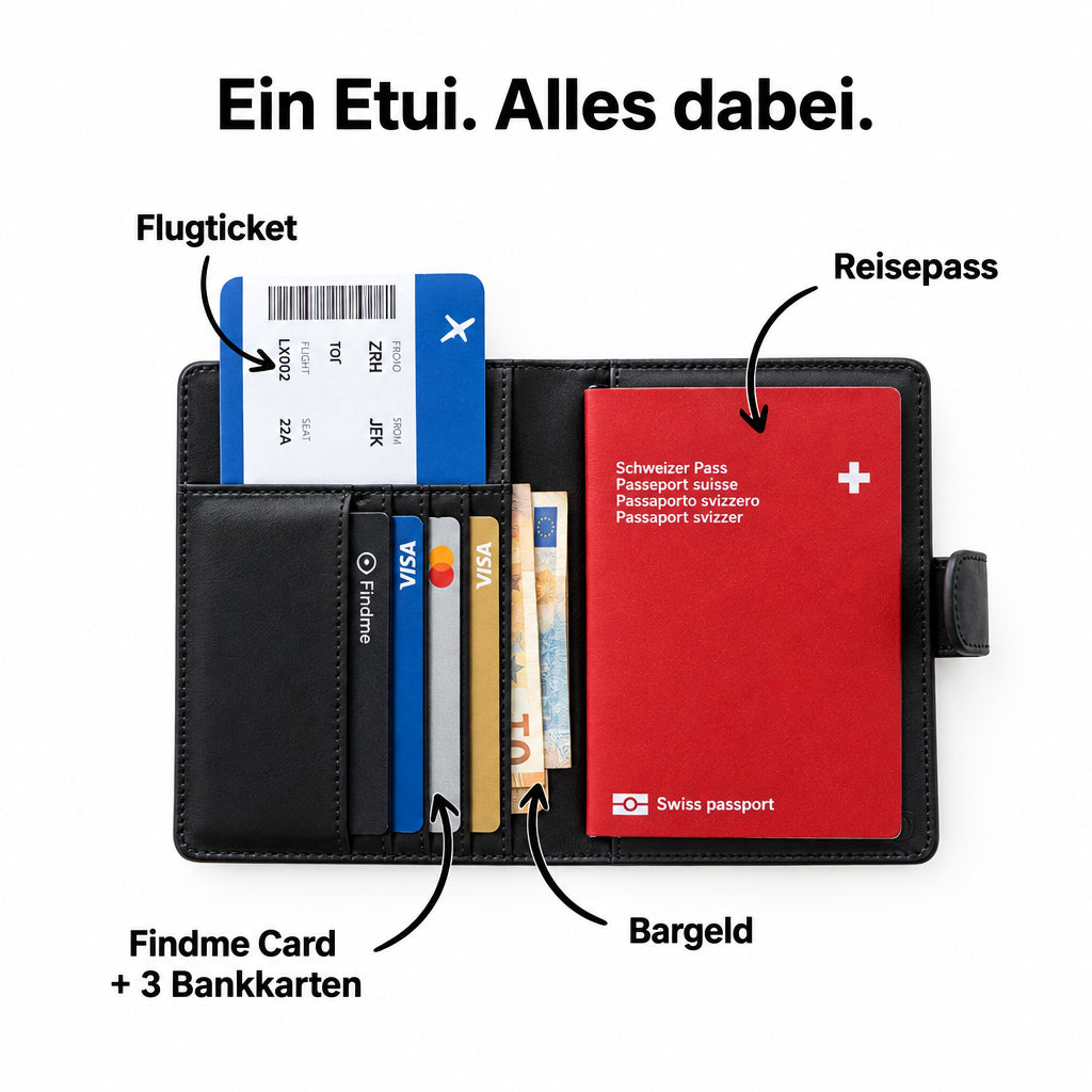 SEEKR Étui pour passeport en cuir premium avec protection RFID