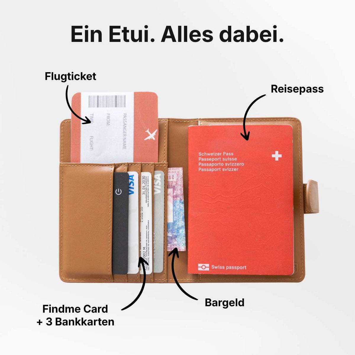 SEEKR Étui pour passeport en cuir premium avec protection RFID