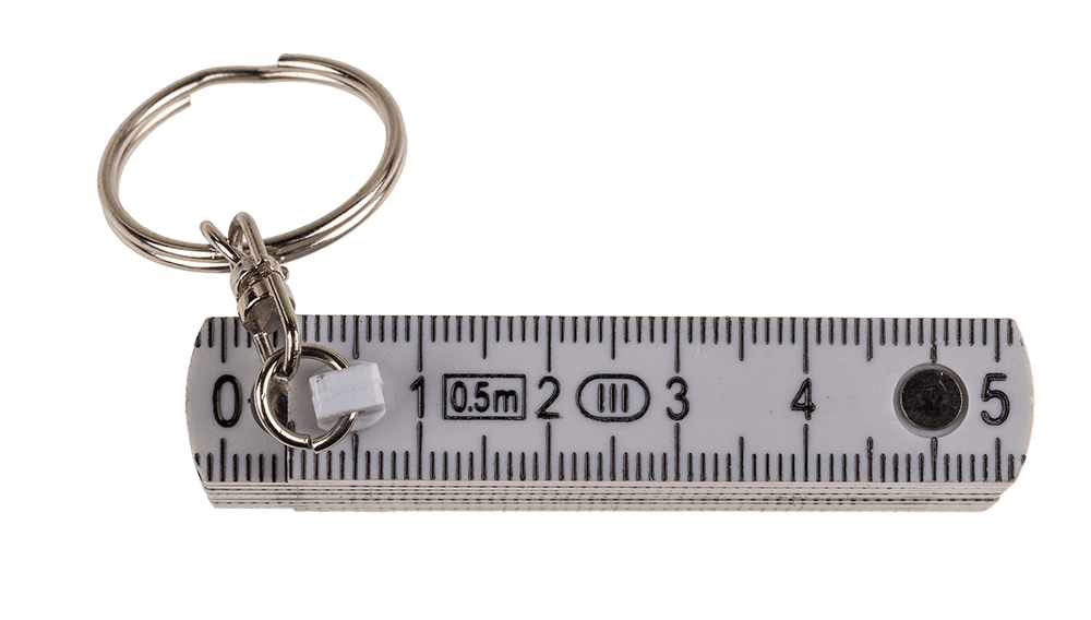 Porte-clés avec mètre pliant de 50 cm
