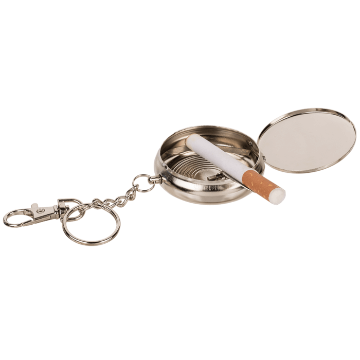 Metall Taschen Aschenbecher mit Schlüsselanhänger