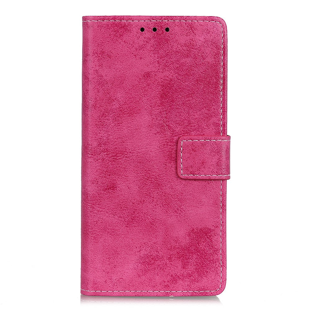 iPhone 12 Pro Max - Vintage Etui Wildleder Optik pink