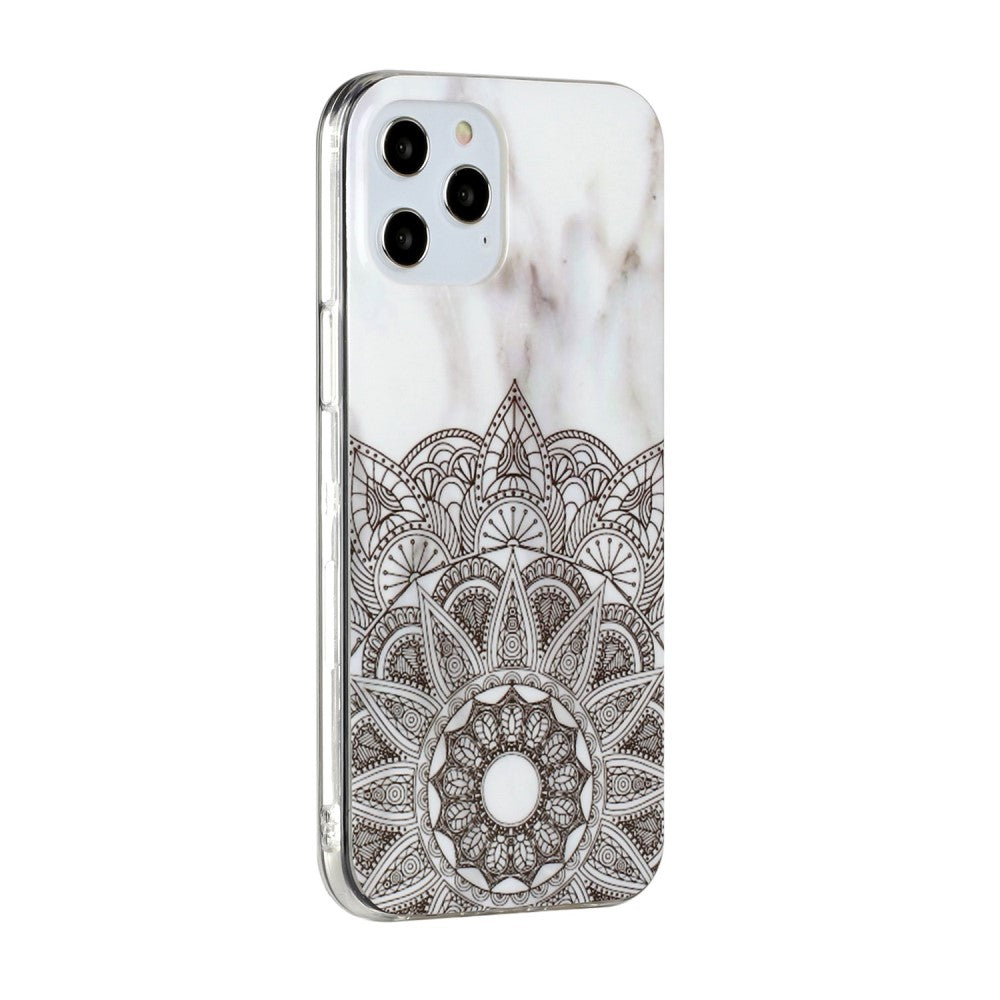 iPhone 12 / 12 Pro - Softes Silikon Gummi Case Marble Mandala