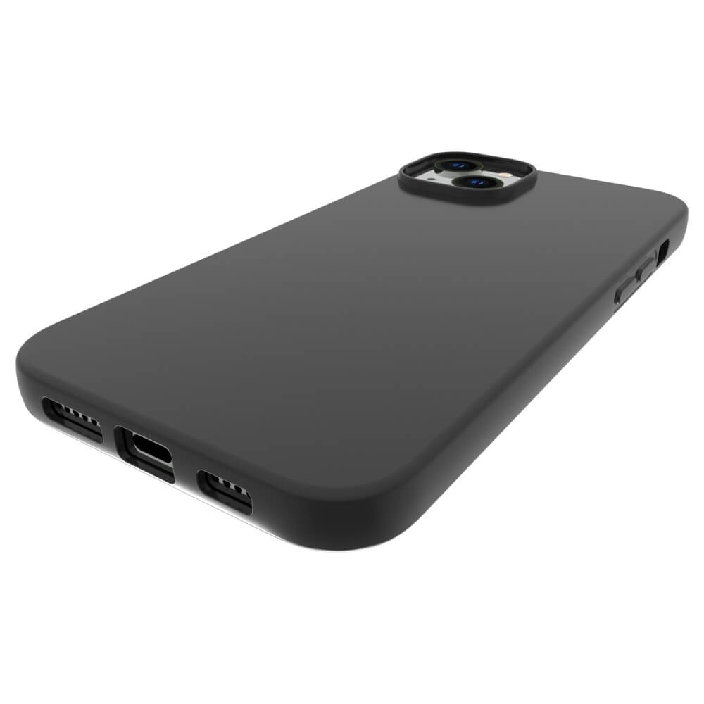 iPhone 14 Plus - Matte Silikon Hülle schwarz