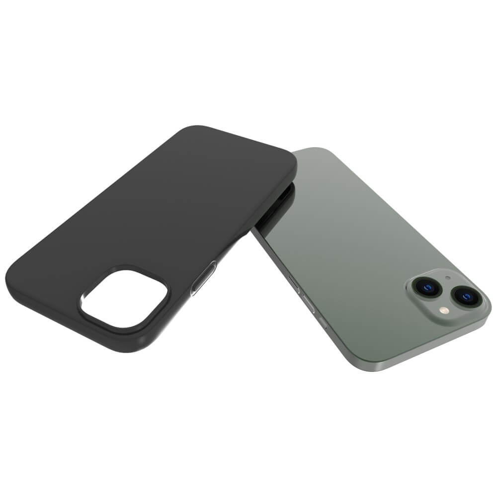 iPhone 14 Plus - Matte Silikon Hülle schwarz