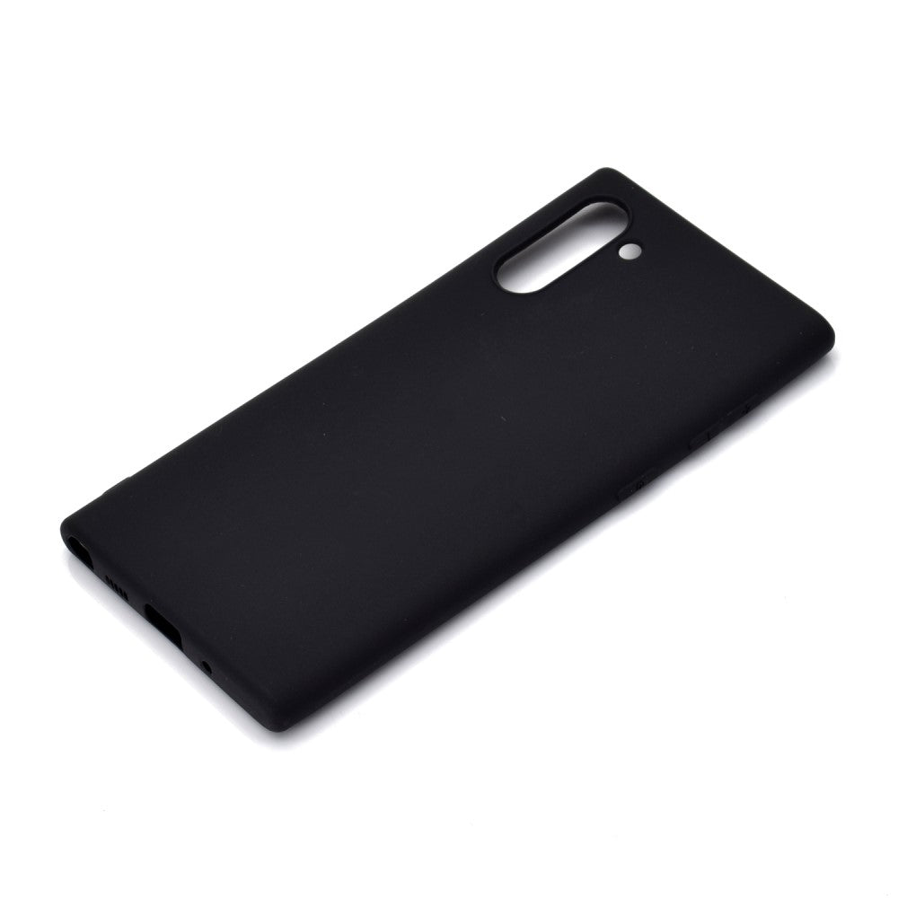 Galaxy Note 10 - Matte Silikon Gummi Hülle schwarz
