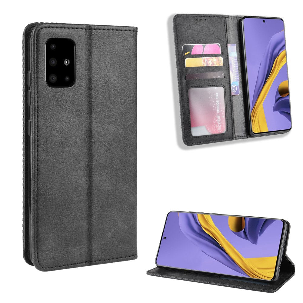 Galaxy A51 - Stand Flip Case Hülle schwarz