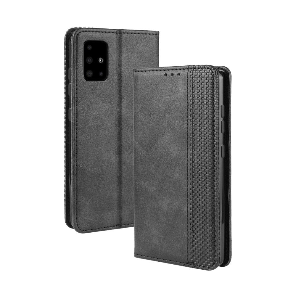 Galaxy A51 - Stand Flip Case Hülle schwarz
