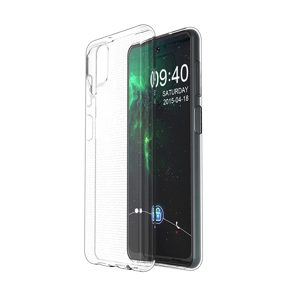 Galaxy A12 - Silikon Case Hülle transparent