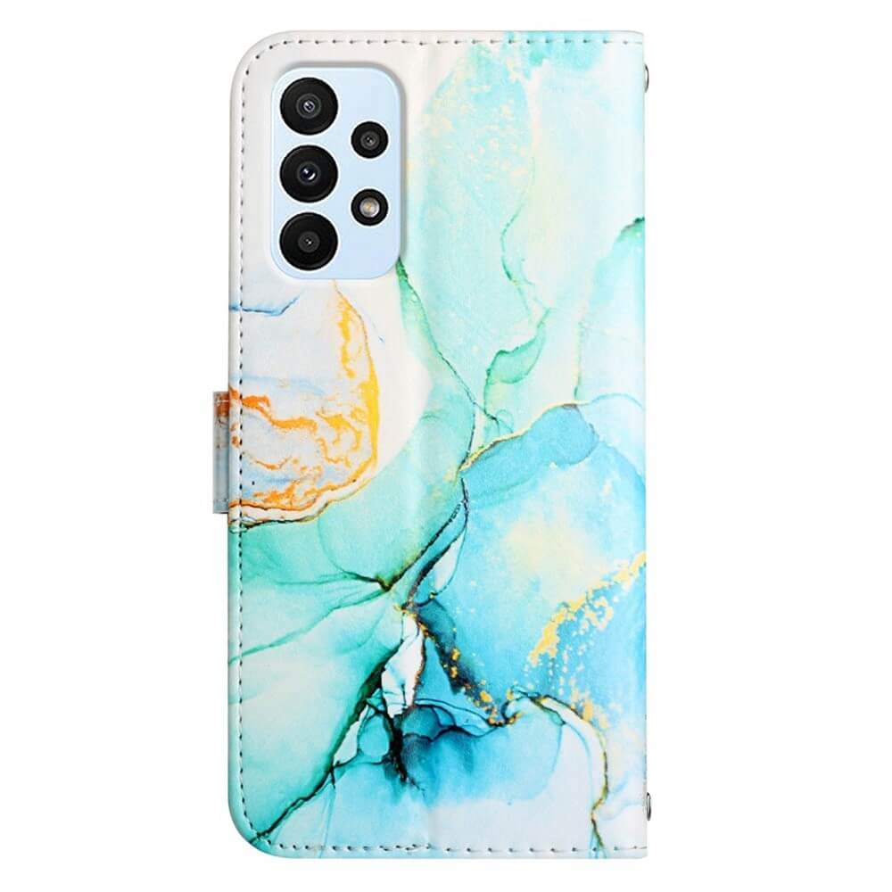 Galaxy A23 - Leder Hülle green Marble