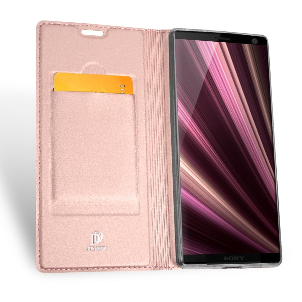 Sony Xperia 10 Plus - Dux Ducis Leder Flip Folio Case roségold