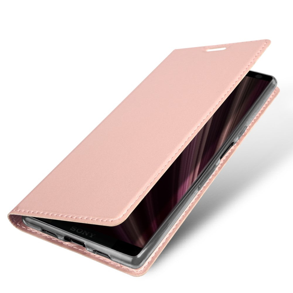 Sony Xperia 10 Plus - Dux Ducis Leder Flip Folio Case roségold