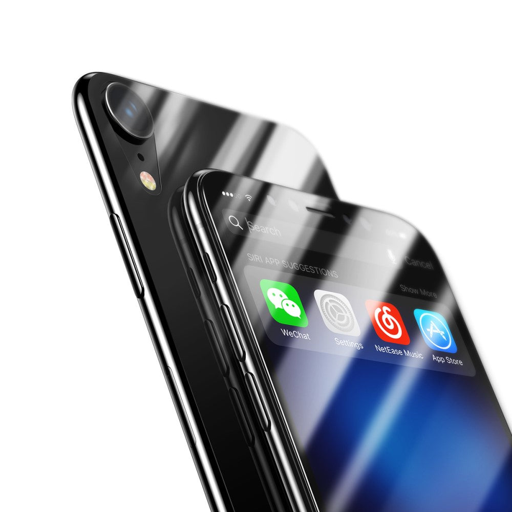 iPhone Xs Max  - BASEUS Panzerglas Front und Back Schutzfolie transparent