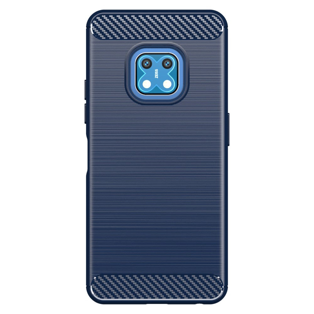 Nokia XR20 - Metall Carbon Look Hülle dunkelblau