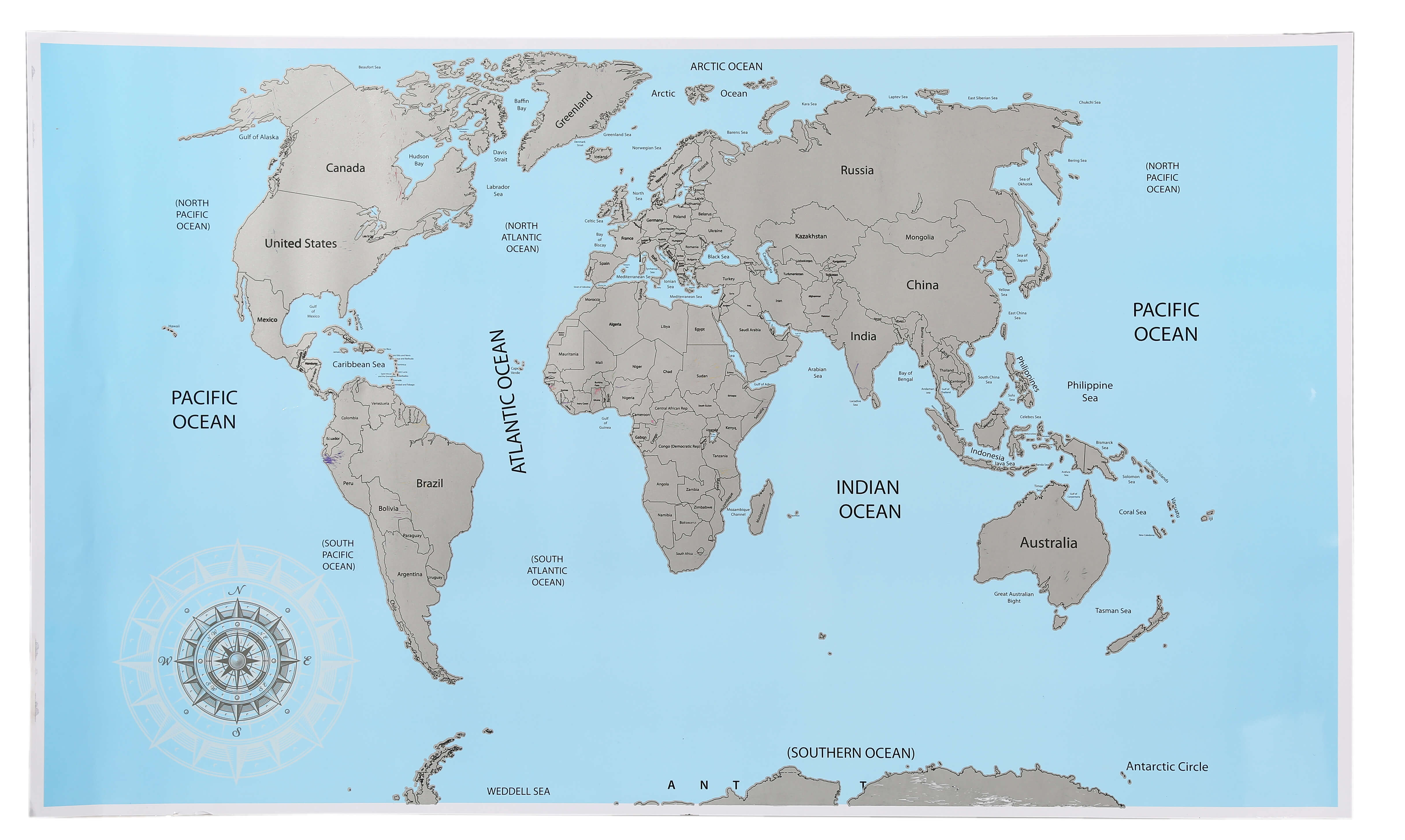 Scratch Map Weltkarte zum Rubbeln
